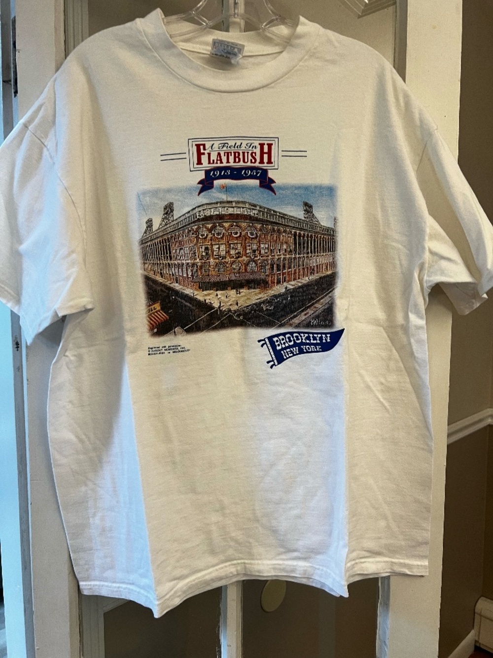 Vintage Ebbets Field "A Field In Flatbush" Brooklyn Dodgers T-Shirt XL Jerzees